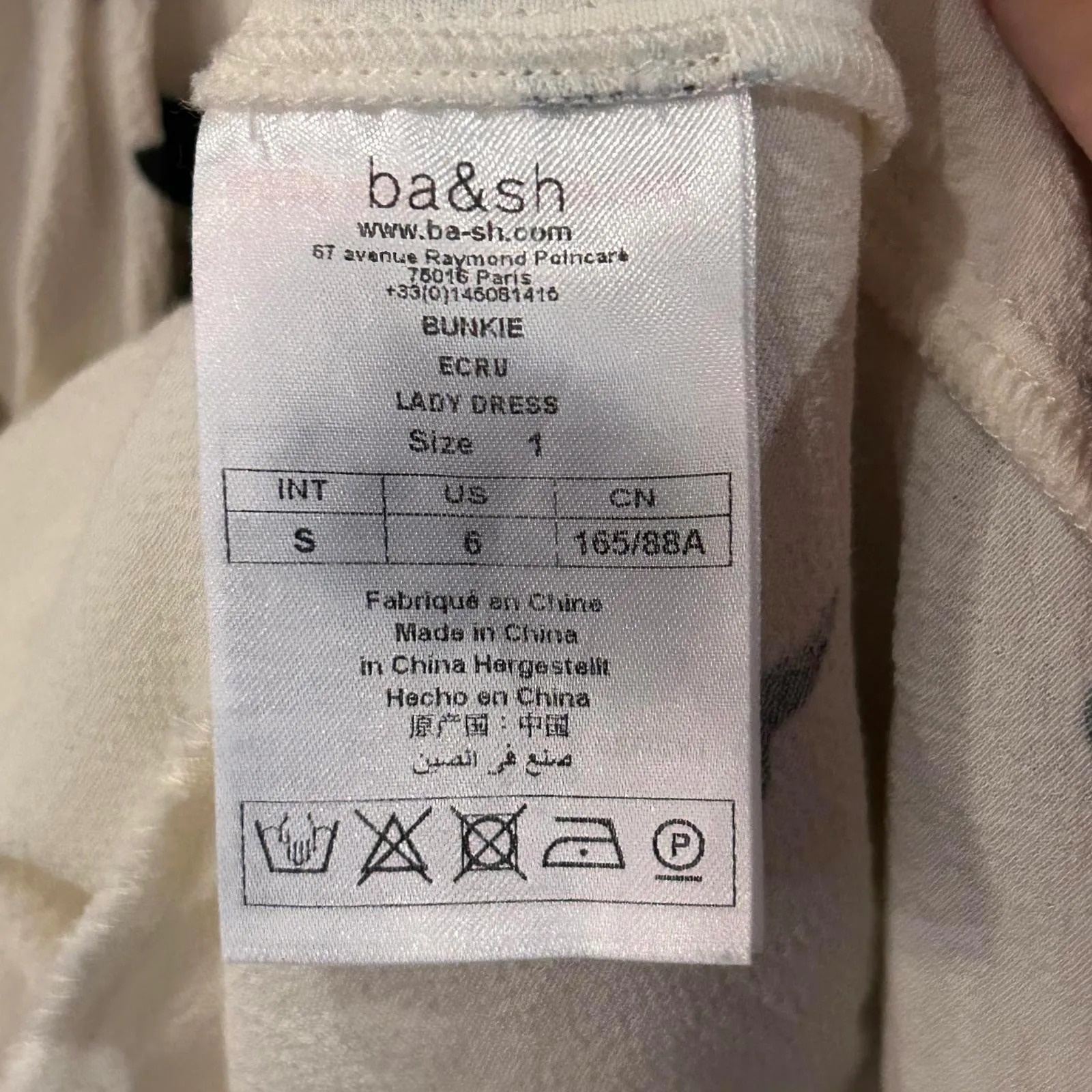 BA&SH Women's Mini Dress White Butterfly Print Size 1 Cottage - Image 7