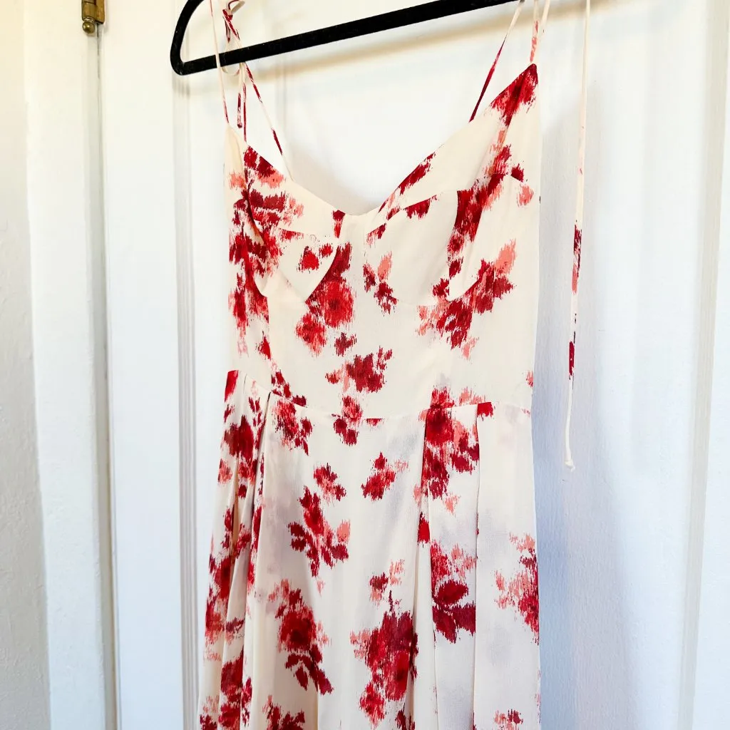 Reformation | Jaelyn Floral Sundress‎ Midi Dress in Carmina Red Size 4P $278 - Image 5