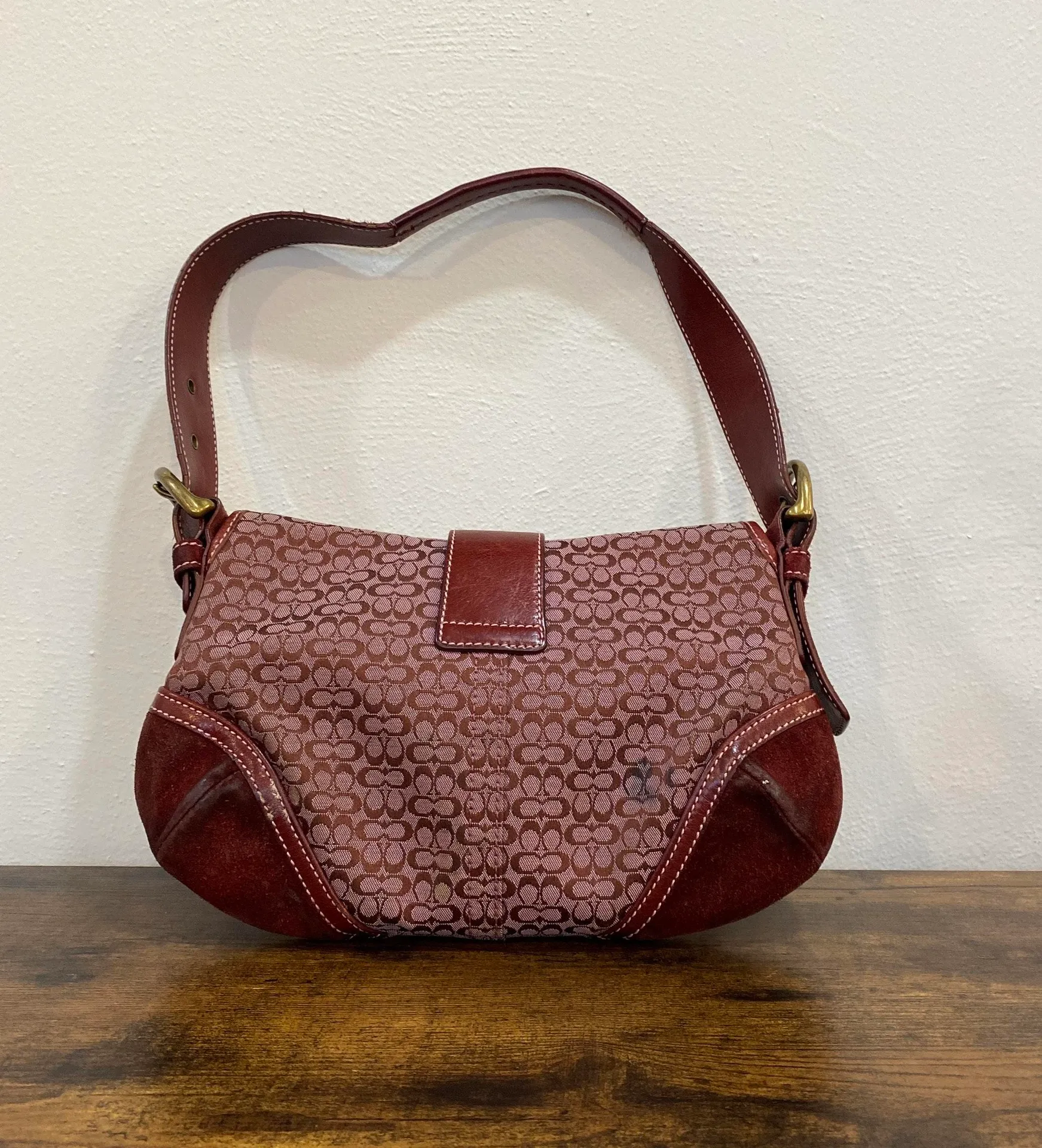 Coach Burgundy  Purse - Image 2