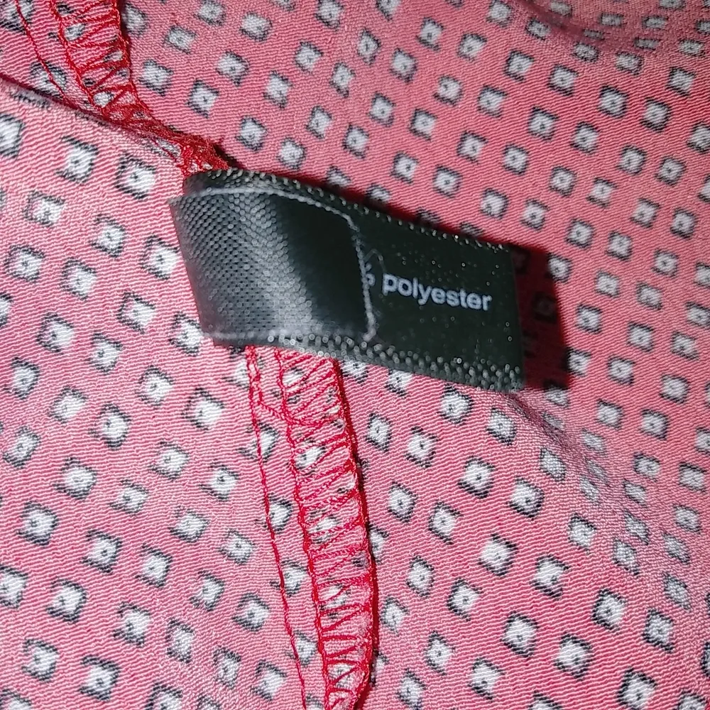 The Limited Ashton XL Long Sleeved Diamond Pattern Pocketed Coral Shirt Dress - Image 10