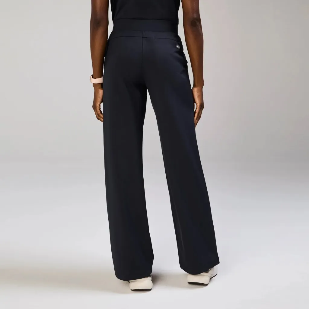 Figs High Waisted Salina FORMx Wide Leg Scrub Pants in Navy, Size X-Small - Image 9