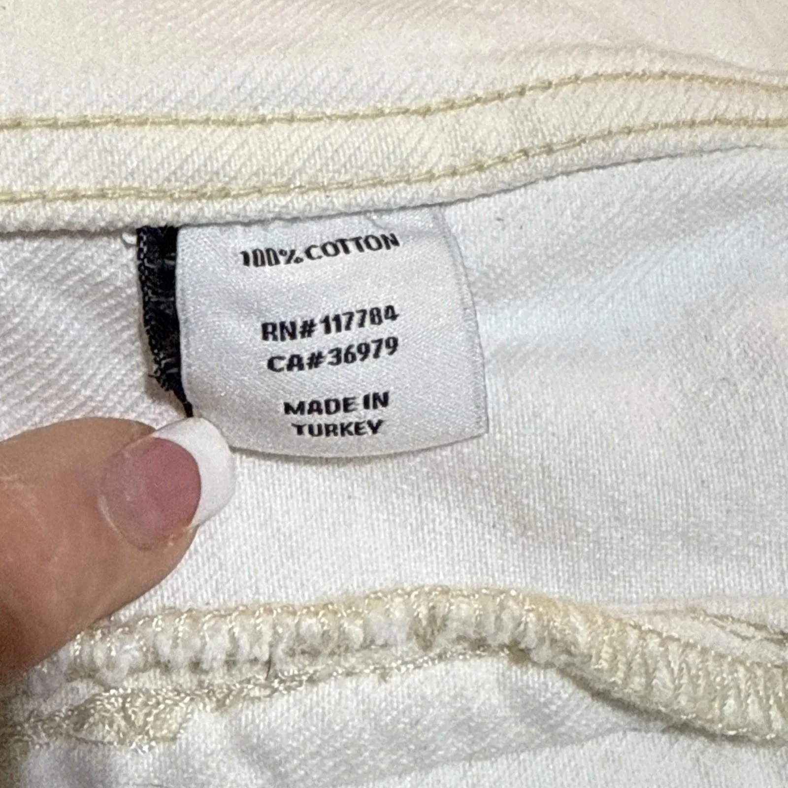 Rails White Denim Jacket Button Front Jean Pockets Lightweight Casual Boho XS - Image 4