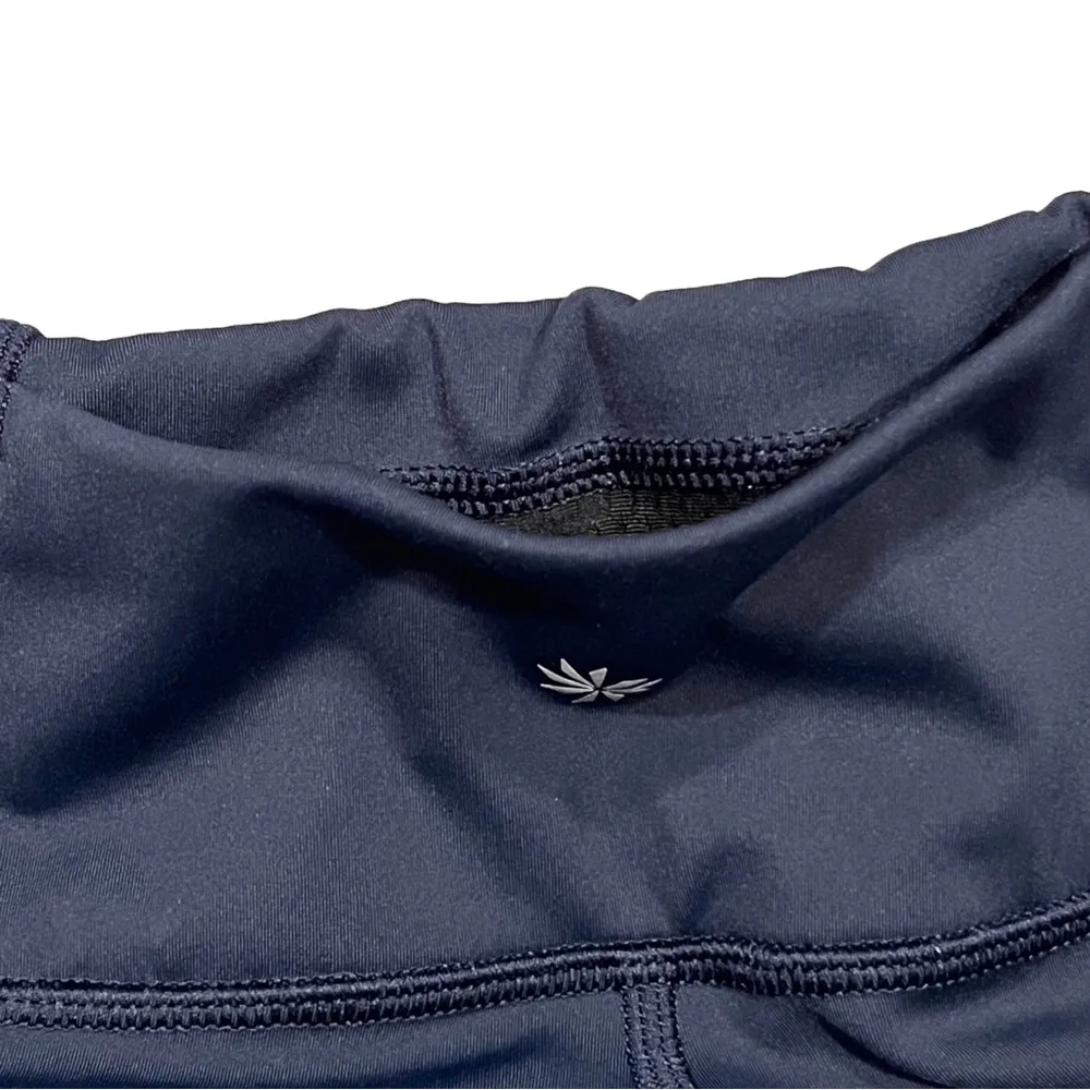 Athleta Navy Blue Contender Side Stripe Capri Tights Leggings - Image 6