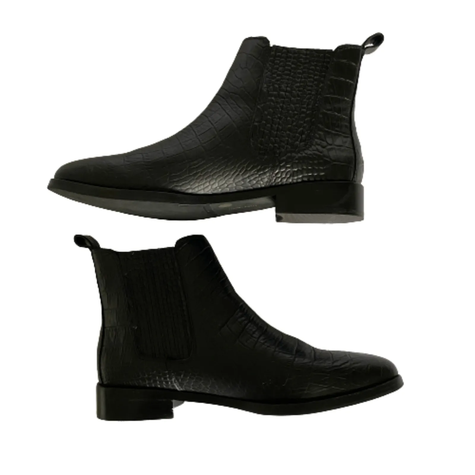 NWOB Vince Camuto Chelsea Haventa Black Leather Ankle Booties Pointed Toe Sz 9M - Image 11