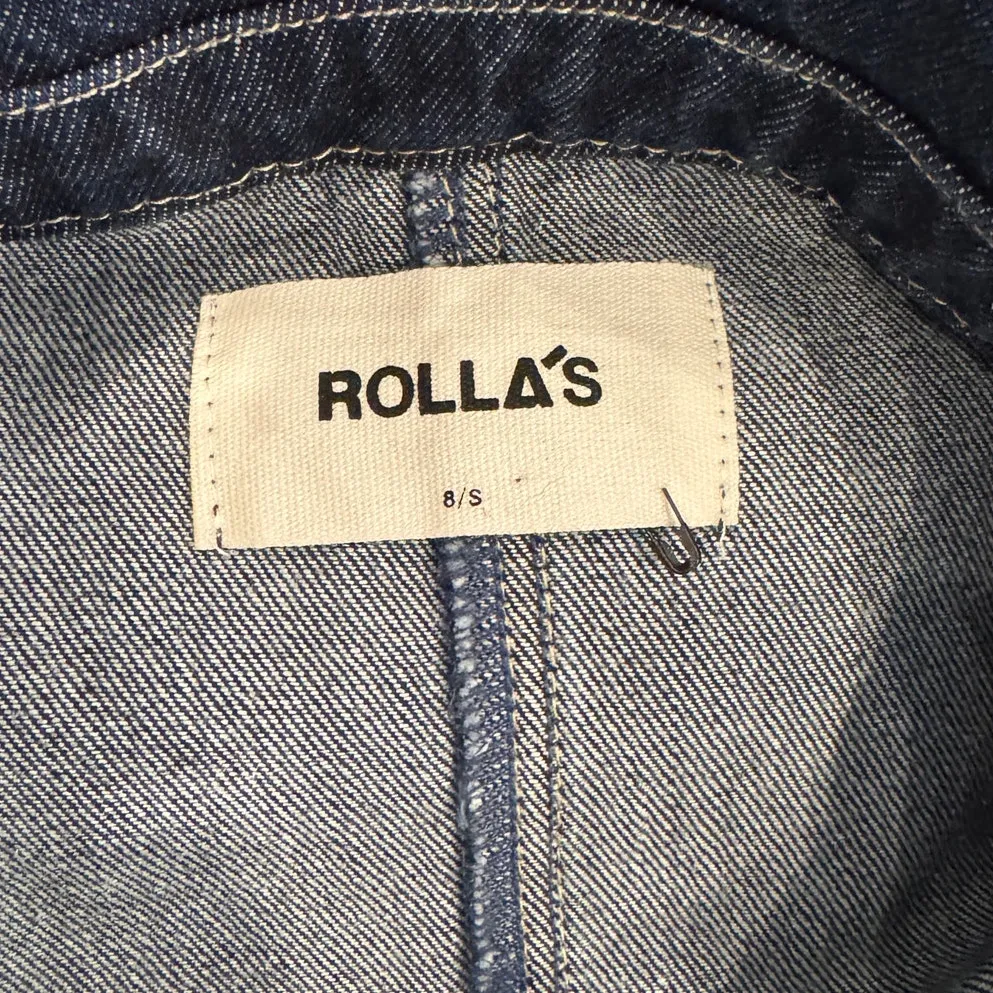 Rolla's Bijou Denim Belted Trench Coat Size US/Small Blue - Image 11