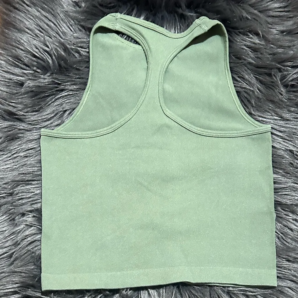 Free People Hayley Crew Neck Racerback Knit Crop Top Tank Ribbed SzXS/S - Image 7