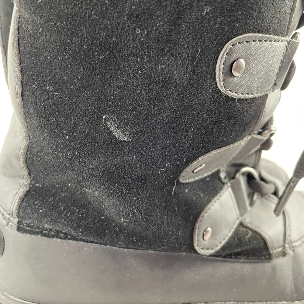 Khombu Lace Up Faux Fur Snow Boots‎ in Black Size 6.5 - Image 5