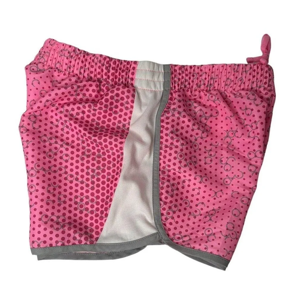 NEW Danskin Now Womens Active Wear Loose Fit Running Shorts Grey Pink Woven XS - Image 5