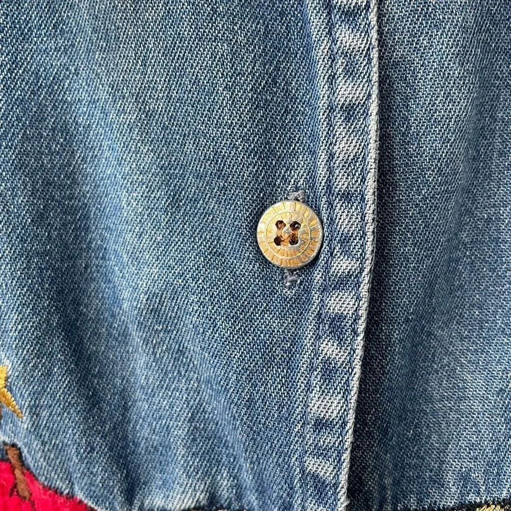 Vintage Take Two Denim Chambray Button Up Shirt L Blue Size L - Image 6