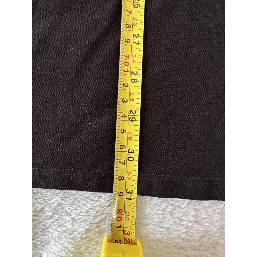 Eileen Fisher Maxi Midi Pencil Skirt Solid Black Back Slit Stretch Size S - Image 5