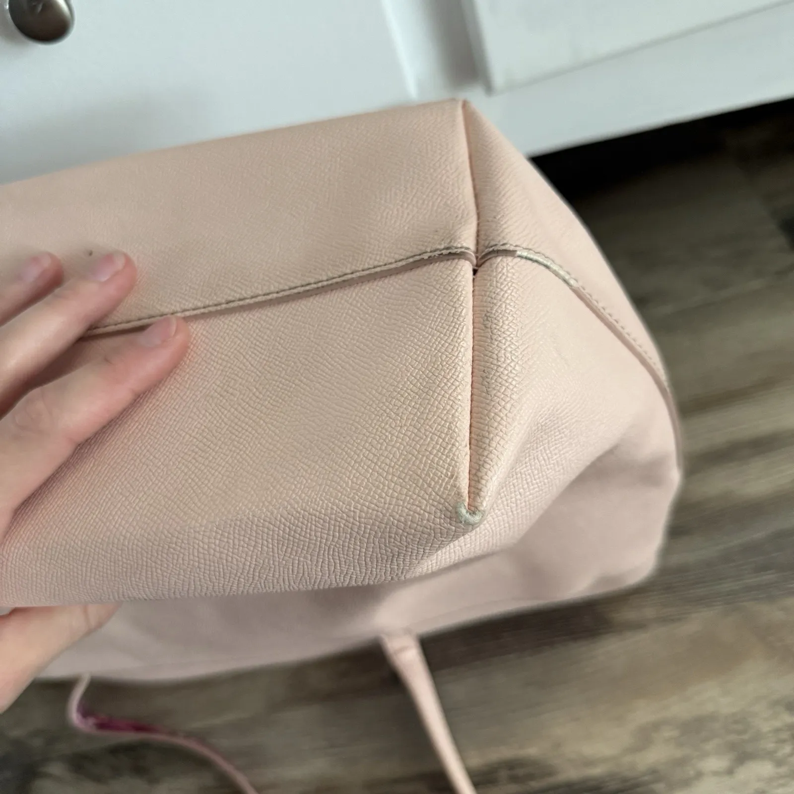 Betsey Johnson Blush Pink Tote Bag Large Purse Floral Interior Gold Logo - Image 11