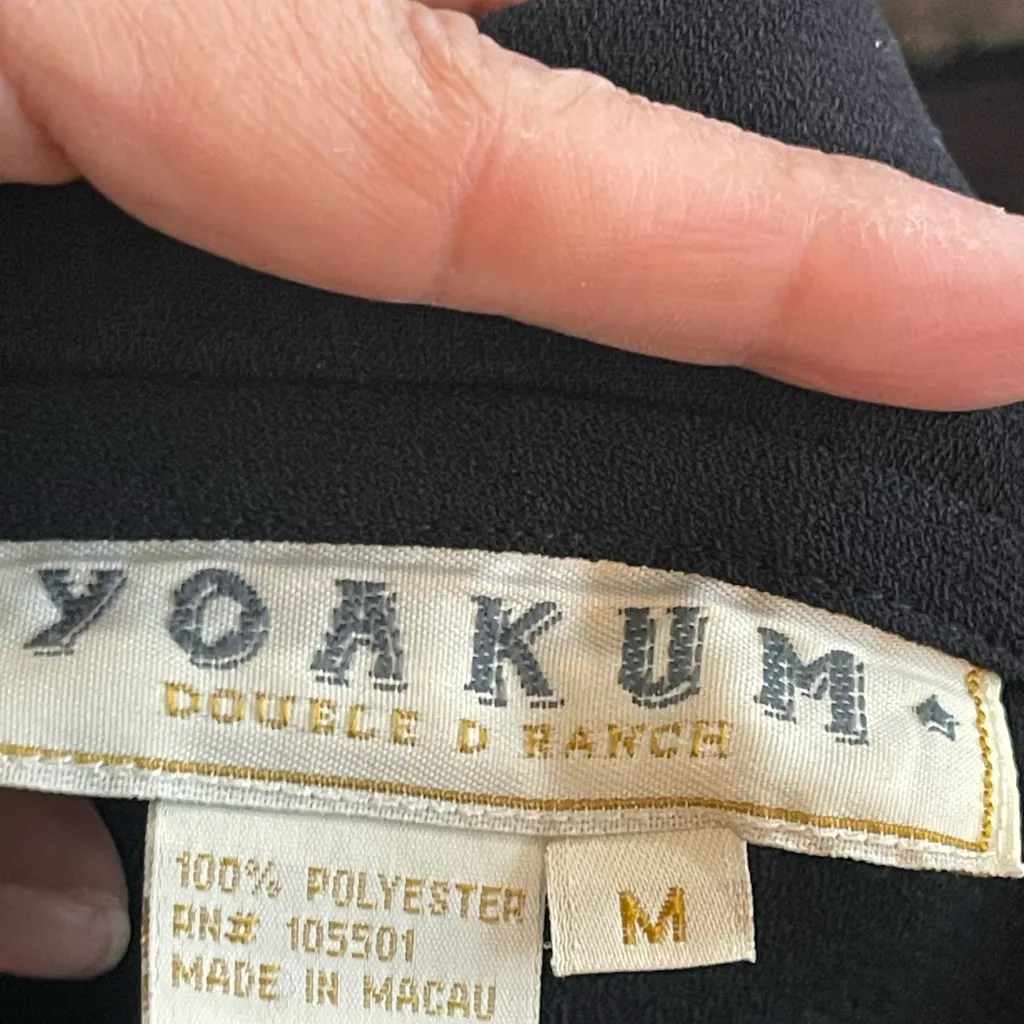 Double D Ranch Black Cape with Purple Detailing Size M - Image 7