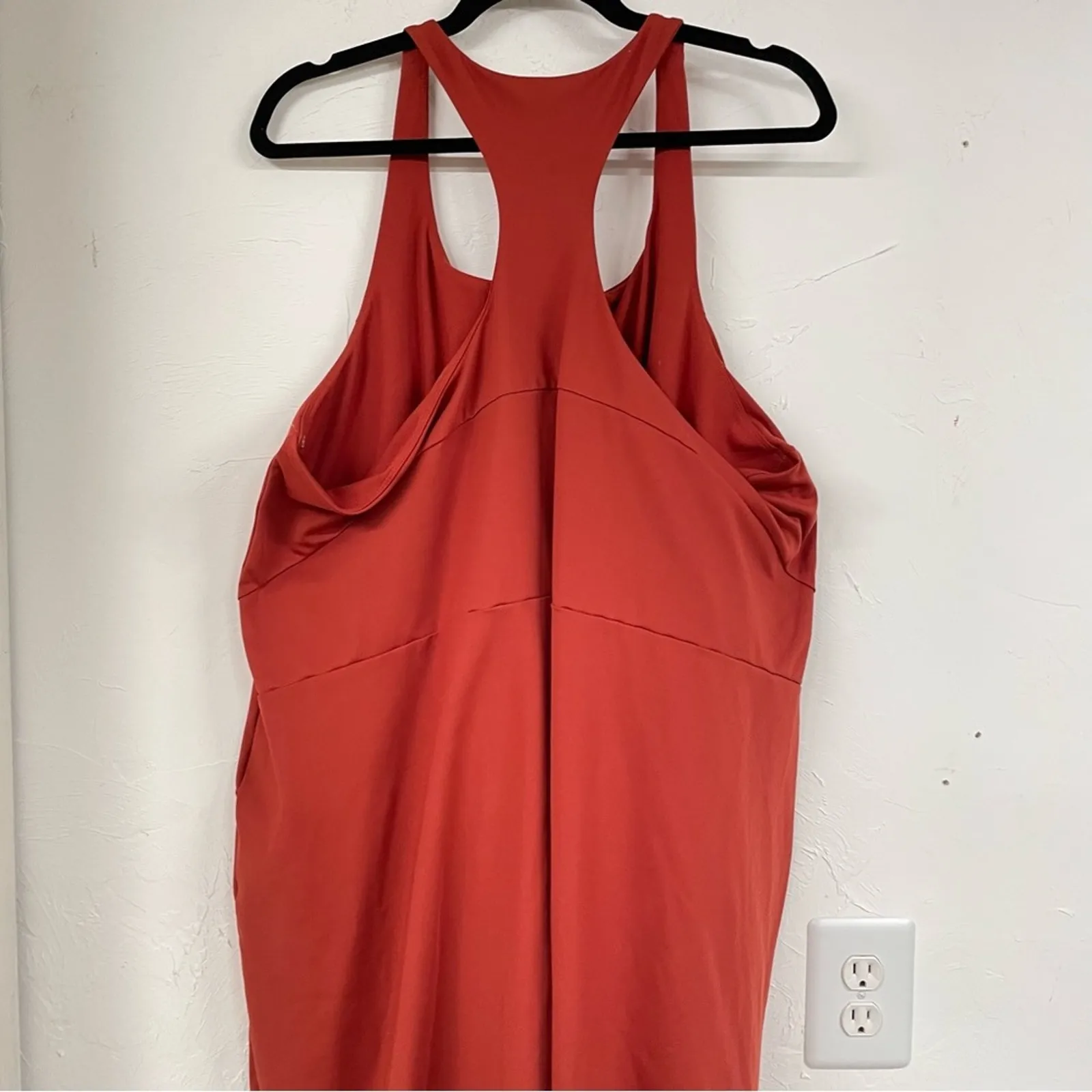 Girlfriend Collective Paloma Dress Burnt Orange Active Wear Mini Dress 6X - Image 6