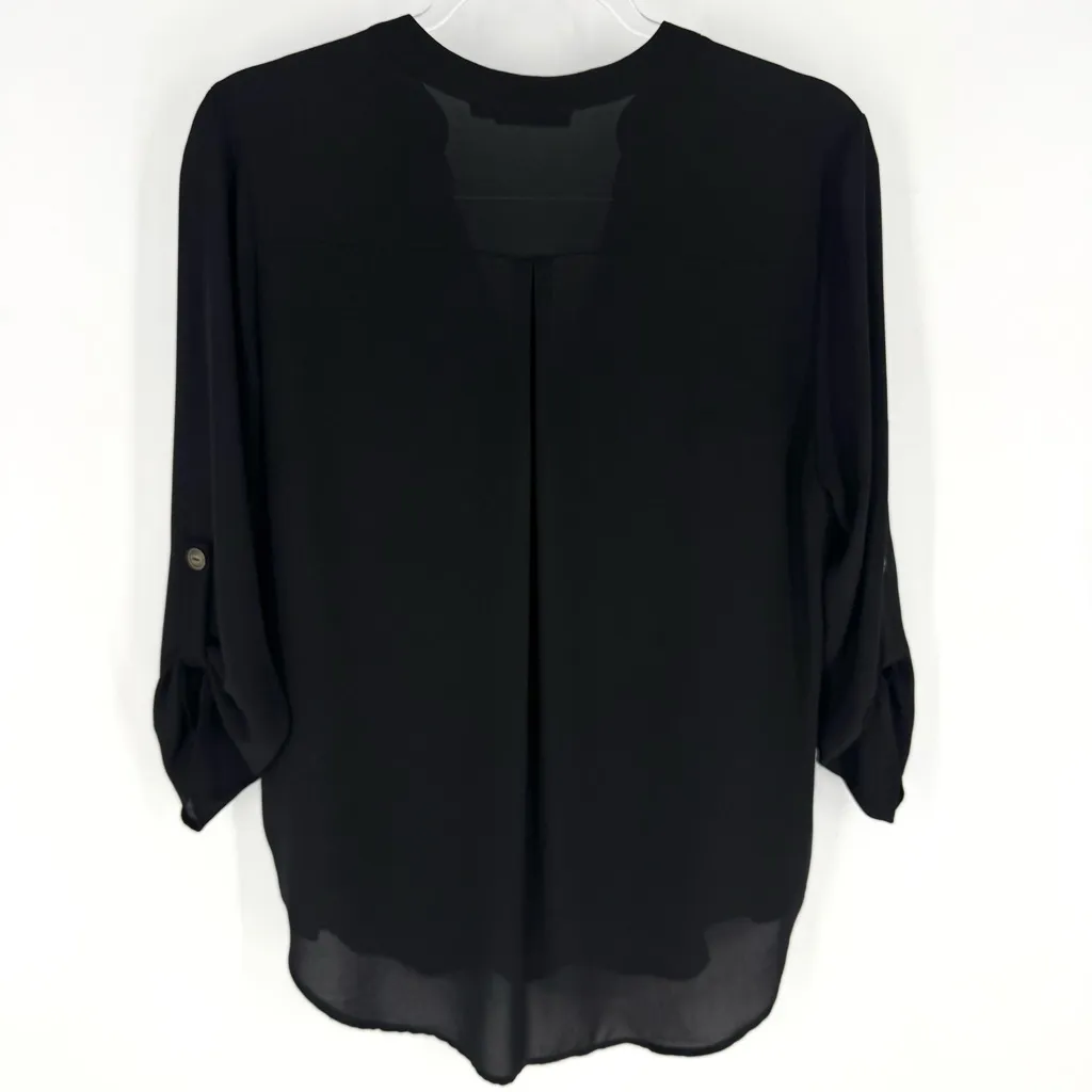 Allison Joy V-Neck Blouse Black Size Large - Image 4