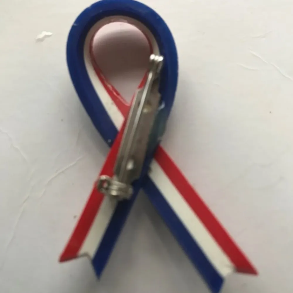 Patriotic Ribbon Pin Brooch  Veteran VTG - Image 2