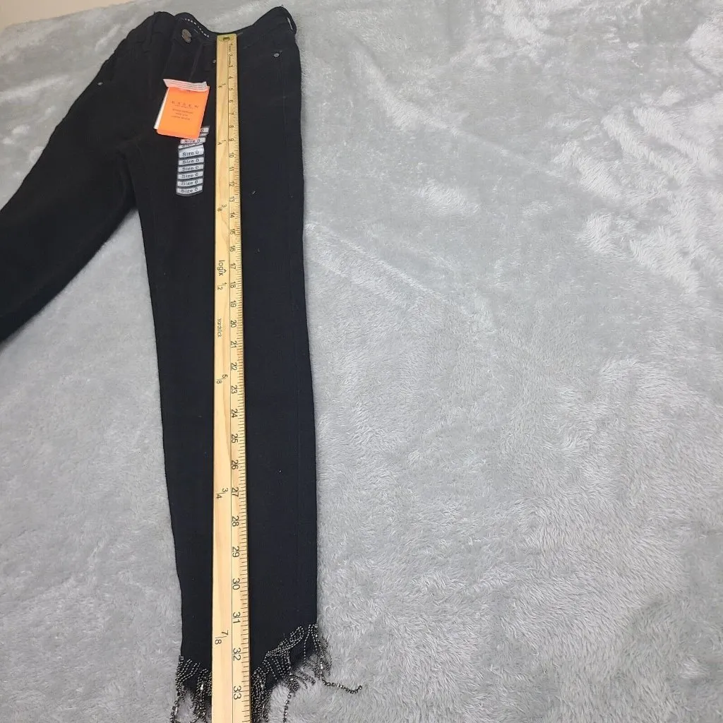 Risen Women's High Rise Crossover Jeans Black Size 0/24 Waist Size‎ 24 - Image 12