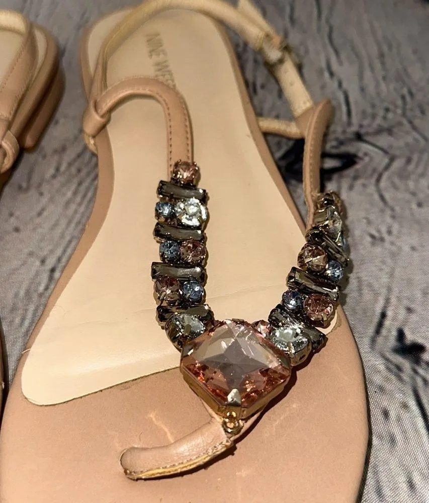 Chunky Rhinstone Sandals size 9 - Image 5