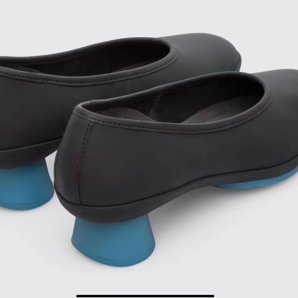 Camper women’s allright pumps black blue leather court shoes Sz 36 - Image 3