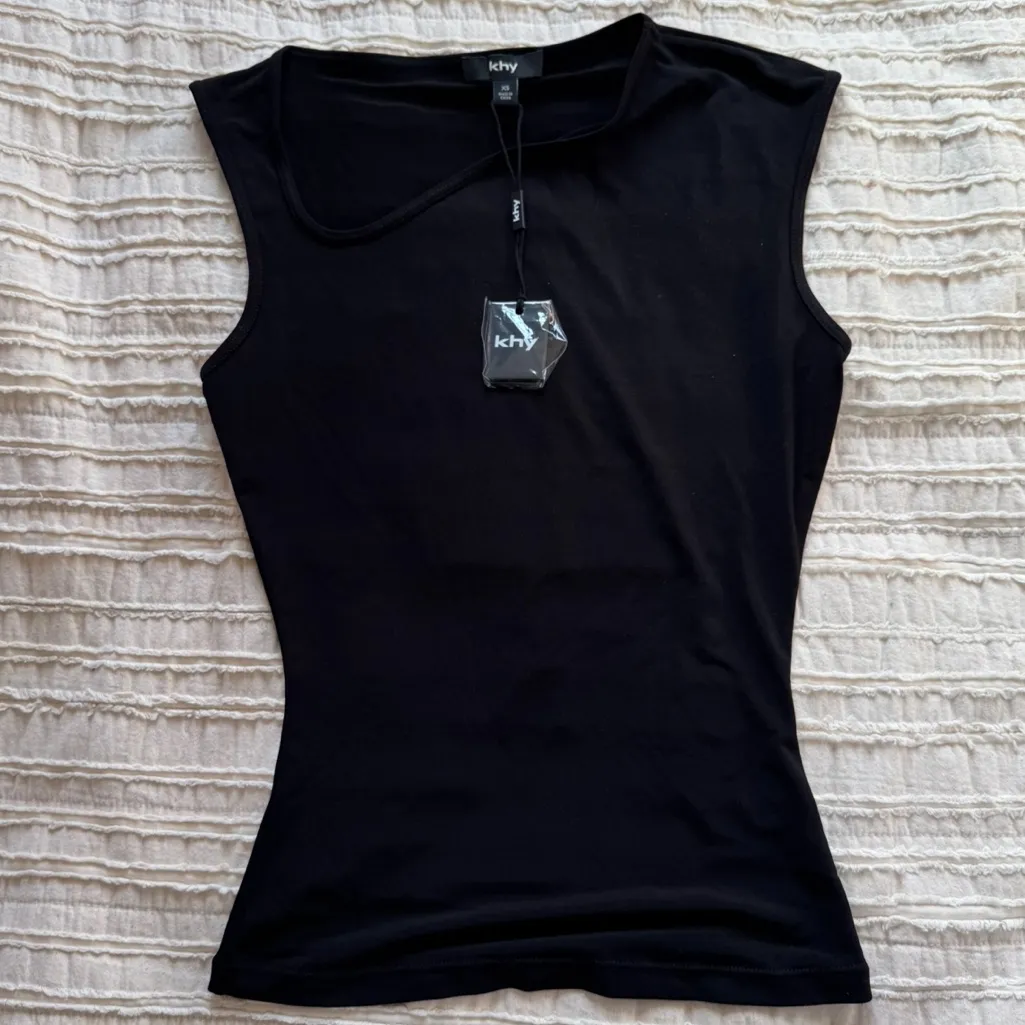Khy Asymmetrical Tank Black Size XS - Image 7