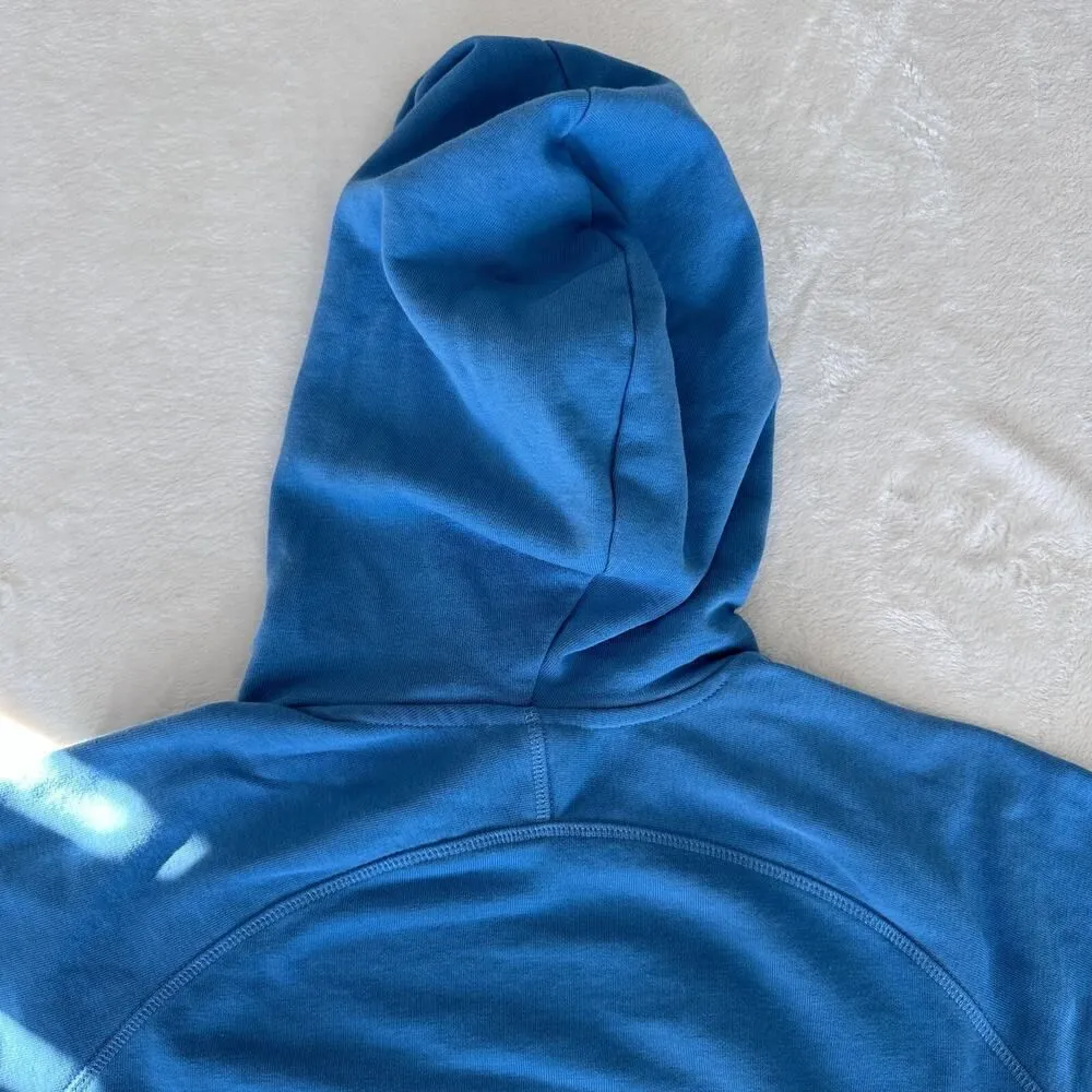 Gymshark Hoodie Womens XS Blue Cropped Training Sweatshirt Gym Logo Sweater - Image 3