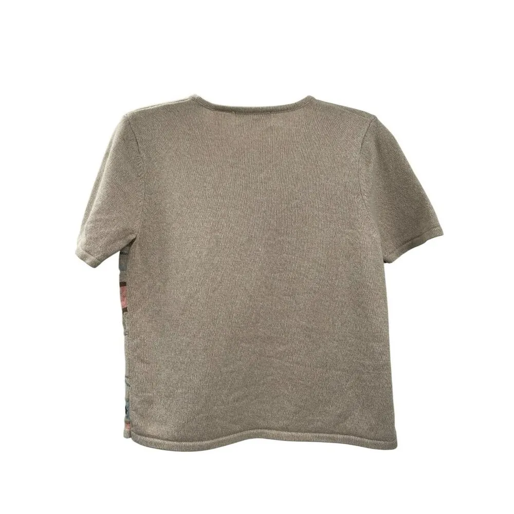 Alfred Dunner Sweater Womens PS Petites Used Short Sleeve - Image 2