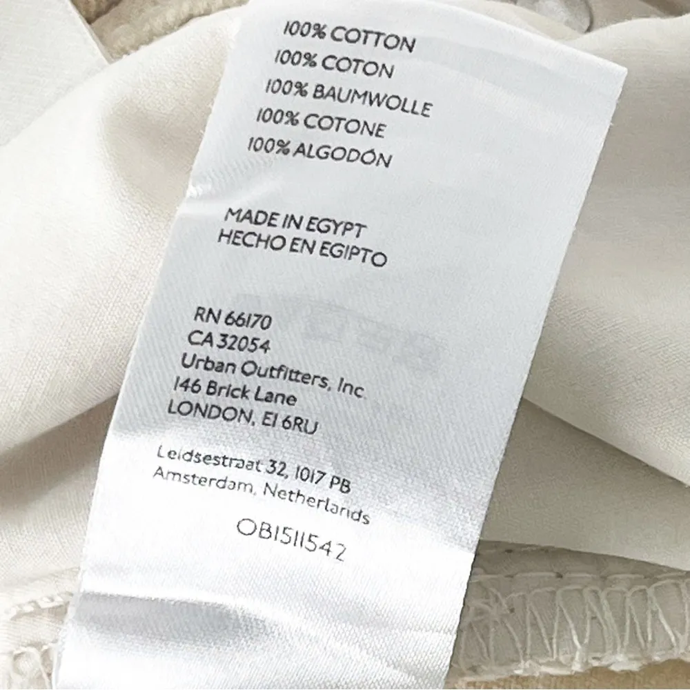 BDG 100% Cotton Cream High & Wide Cropped Jeans, Size 32 - Image 4