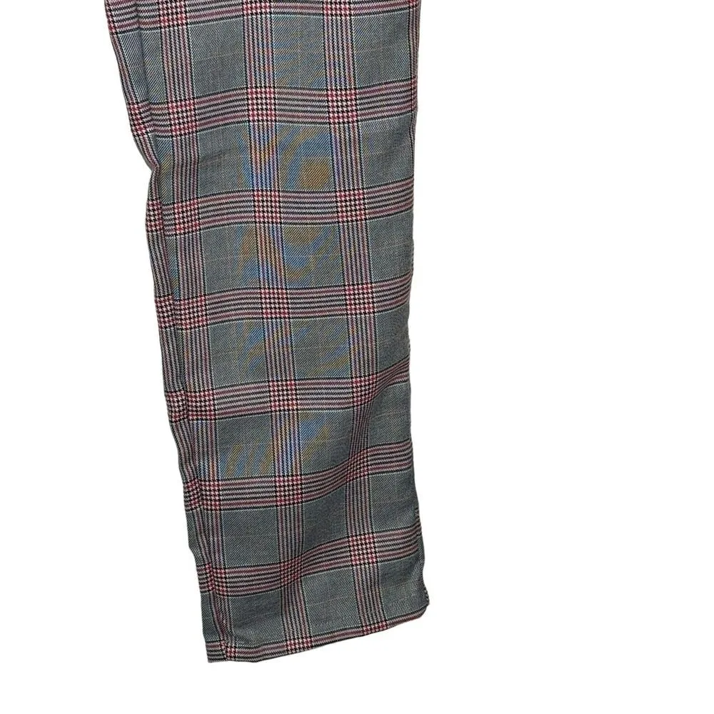 Umgee Women's Pants Trouser Plaid Check Chino Casual High-Rise Skinny Size Small - Image 2