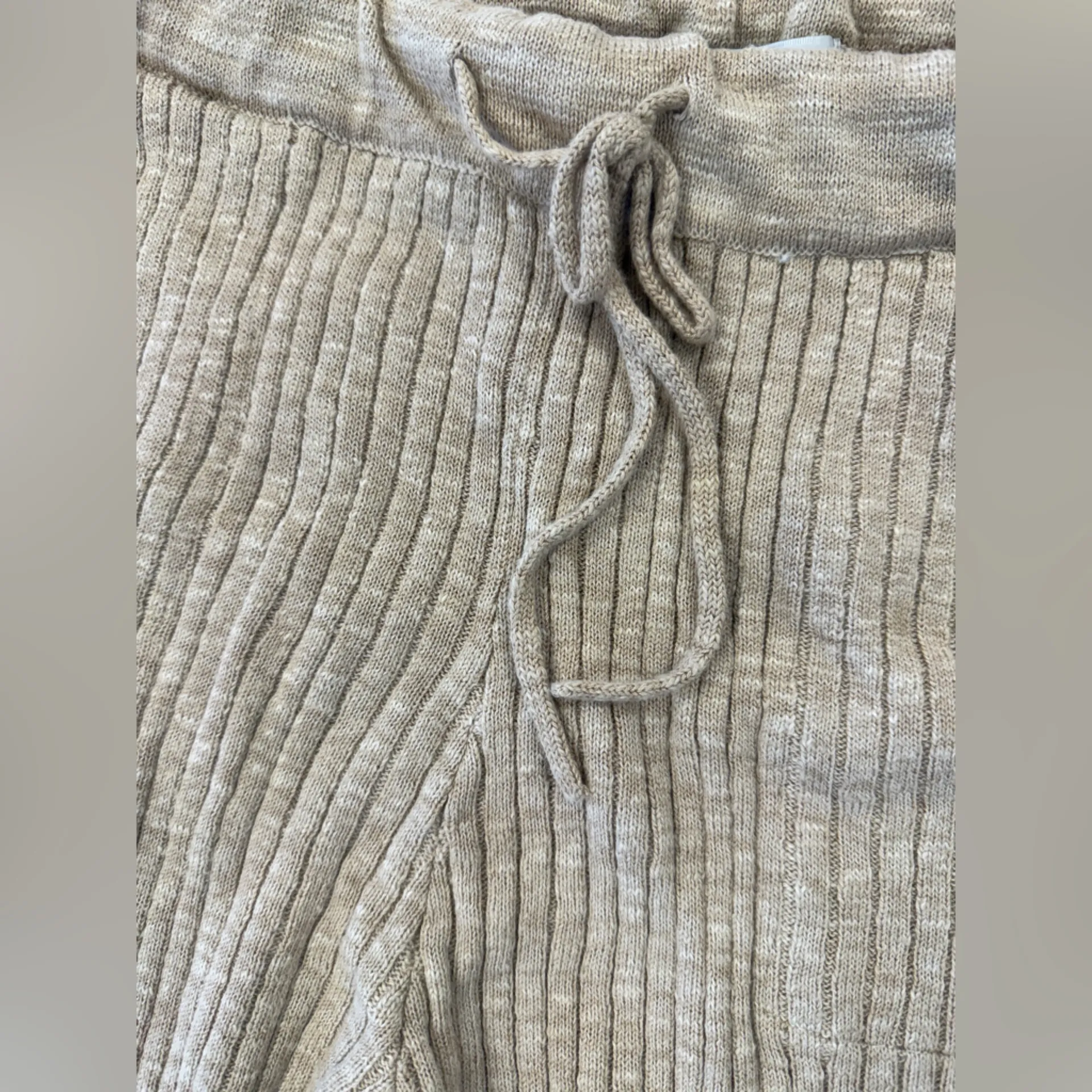 Free People Beach Around The Clock Ribbed Knit  Joggers Pants Sz M - Image 7