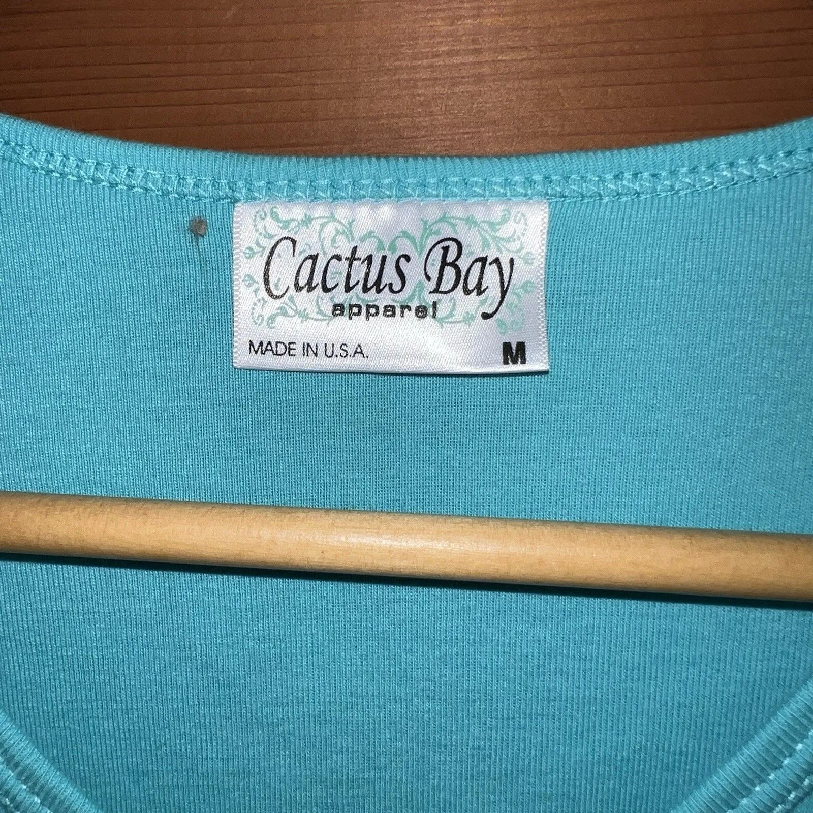 Cactus Bay Apparel Blue Jeweled Love Shirt Medium - Image 4