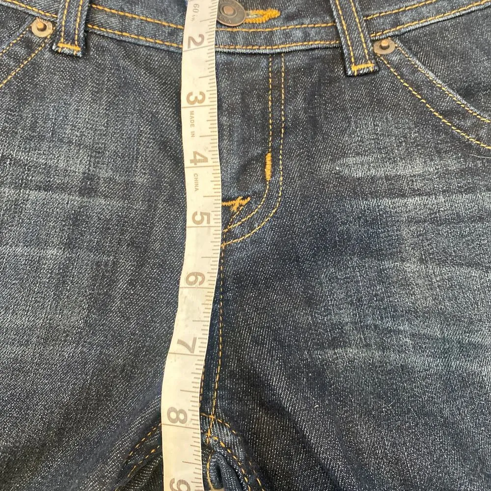 Hudson Signature Mid Rise Cuffed Shorts Dark Blue Women’s EUC Sz 26 Cotton - Image 10