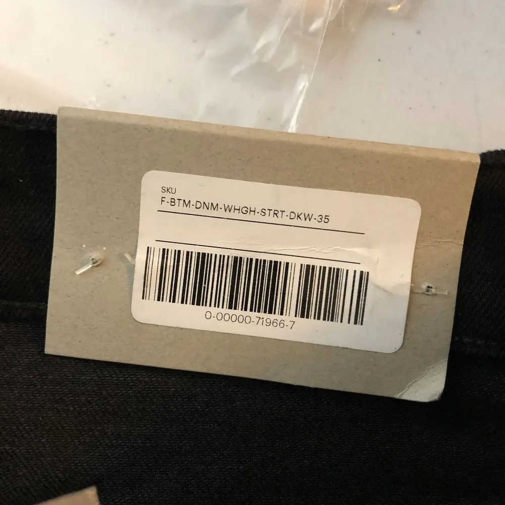 Everlane The Way-High Jean Raw Hem Stretch Coal Black Size 35 - Image 12