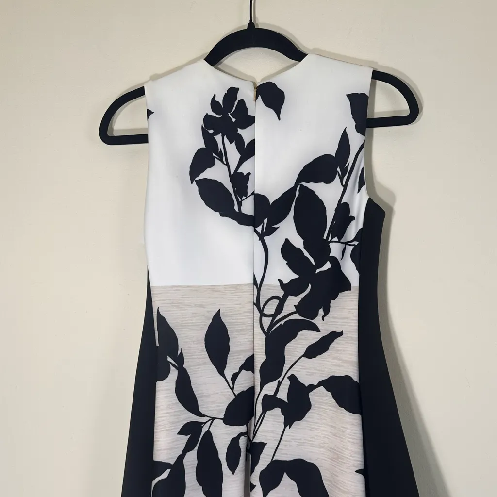 DKNY floral fit and flare color block dress size Xsmall NWT - Image 11
