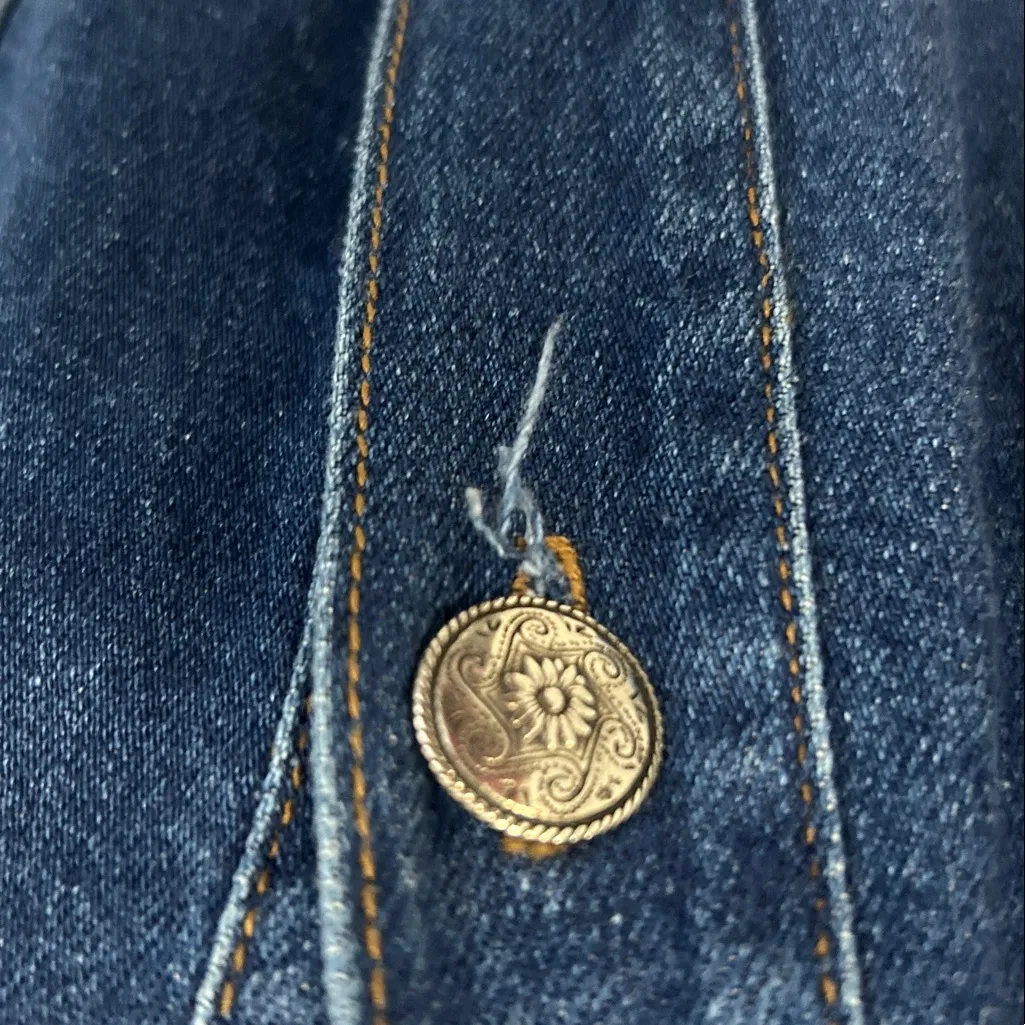 An Original Rickie Embroidered Western Denim Jacket/Skirt Set Size M - Image 5