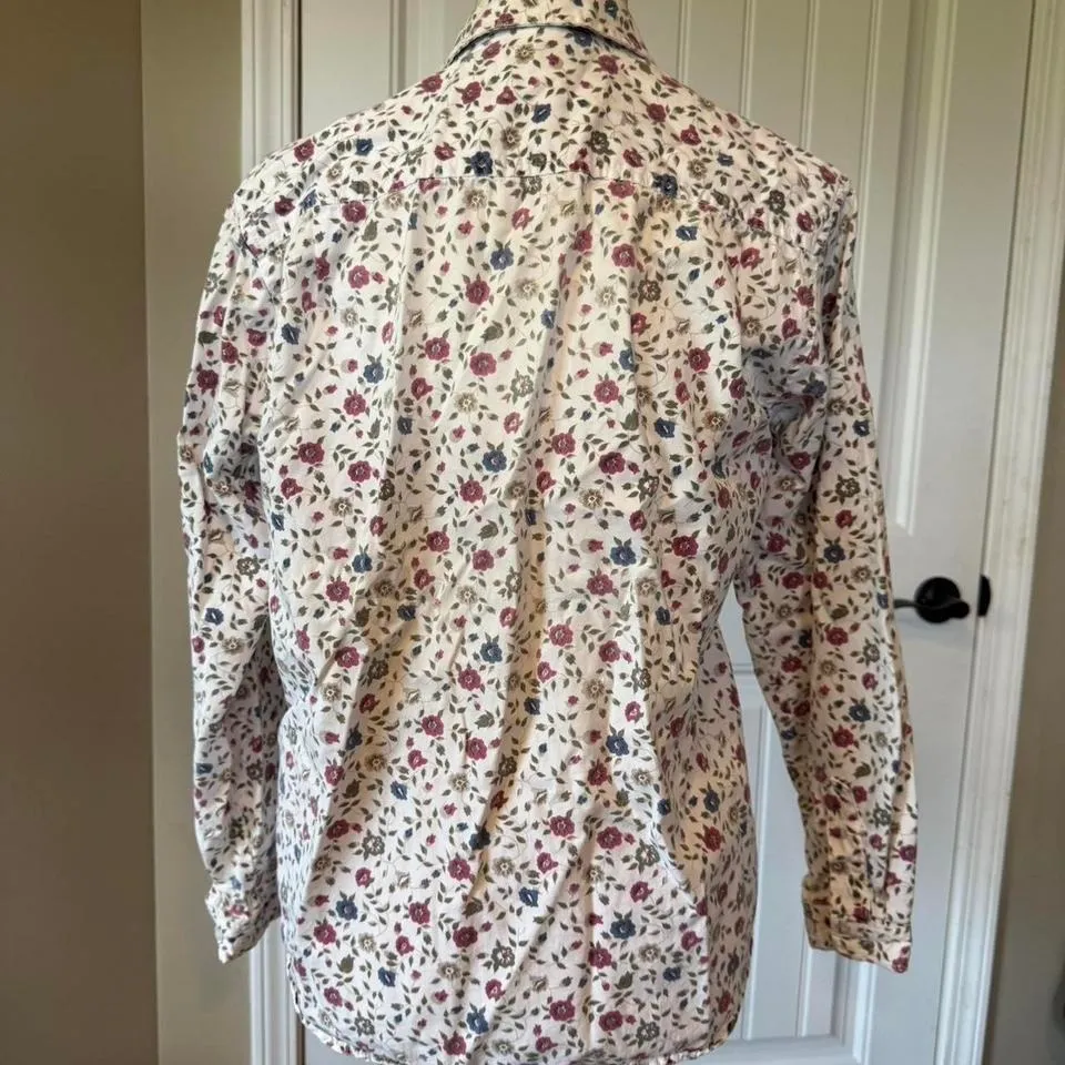 Northern Reflections Womens Floral Print Long Sleeve Button Up Shirt XS TP - Image 2