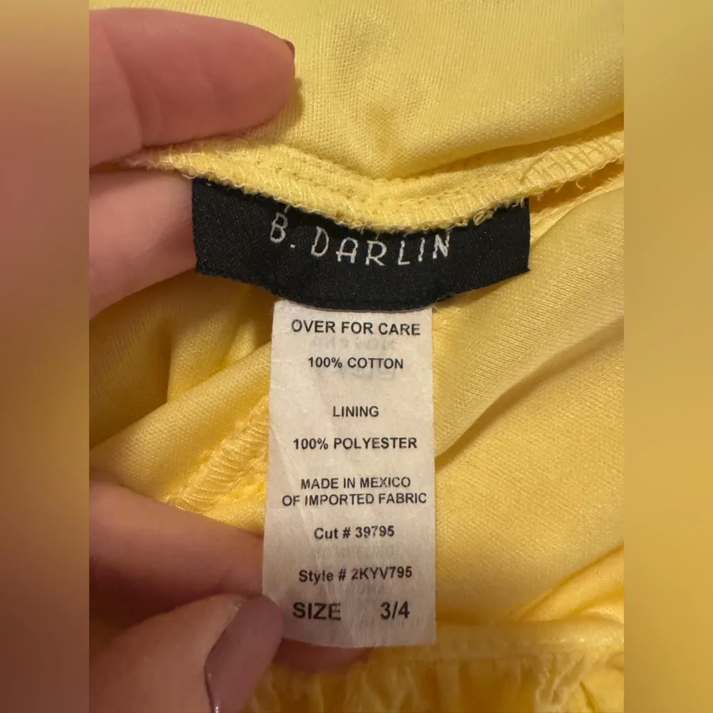 Juniors Yellow B.Darlin Dress - Image 3