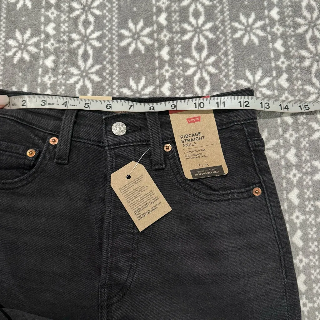 NWT Levi's Ribcage Straight Ankle In Just‎ A Sec High Waist Size 24 - Image 14