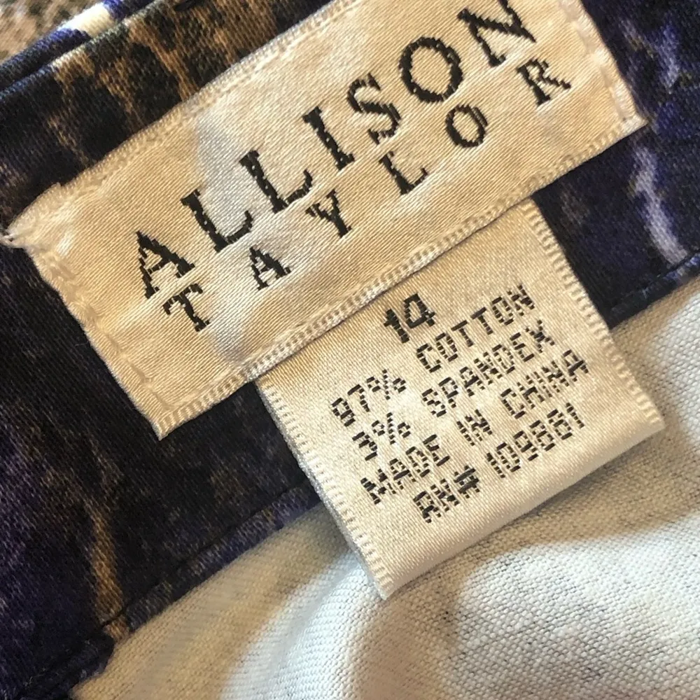 Allison Taylor Snakeskin Frilly Skirt Size 14 - Image 6