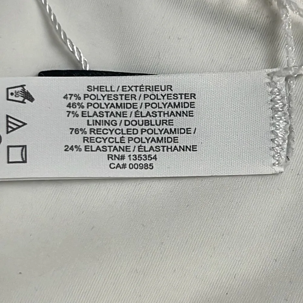 Skin Organics Size XS Bikini Bottoms White Textured Hi Cut Style Swimwear NWT - Image 5