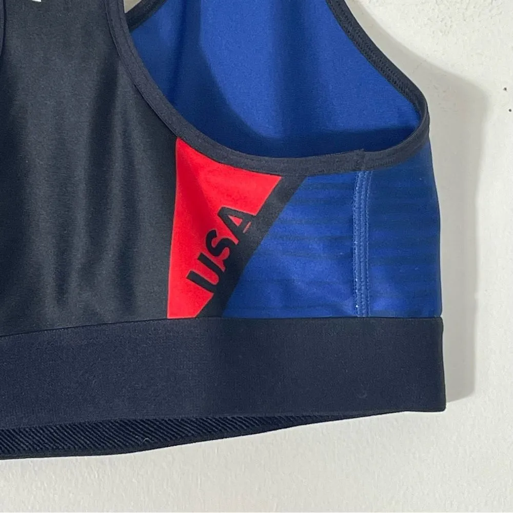 Under Armour USA Blue, Red, & Black Sports Bra Size M - Image 6