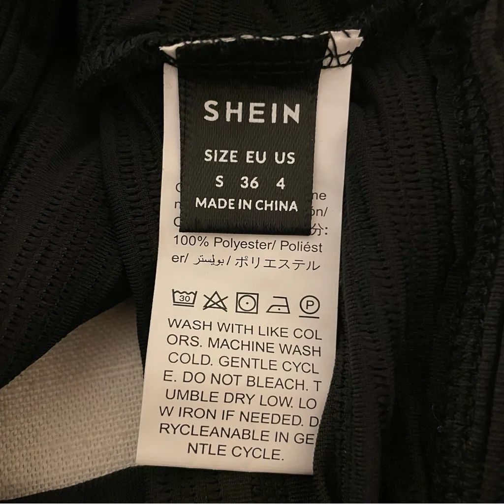 SHEIN Drawstring Front Cut Out Tube Top, Black, Size S, NWOT - Image 7