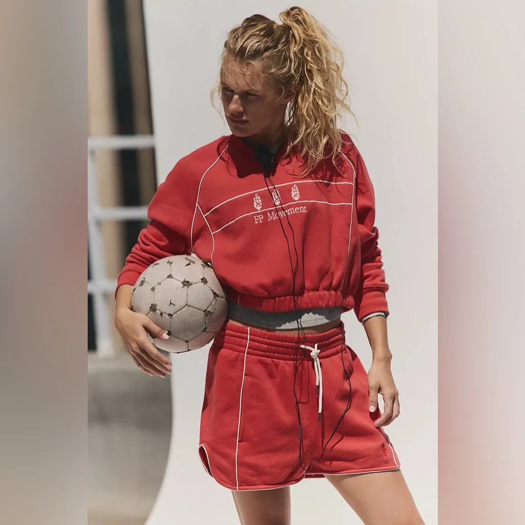 🆕 FP MOVEMENT | SEEING DOUBLE SET | WINTERBERRY | SZ: XS Red - Image 2