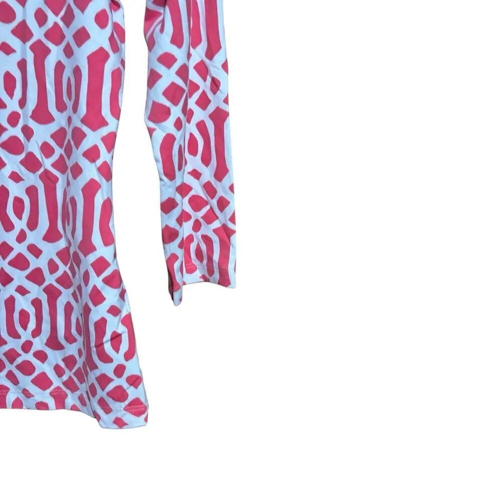 J McLaughlin Top Womens XS Multicolor Geometric Print Catalina Cloth Blouse - Image 5