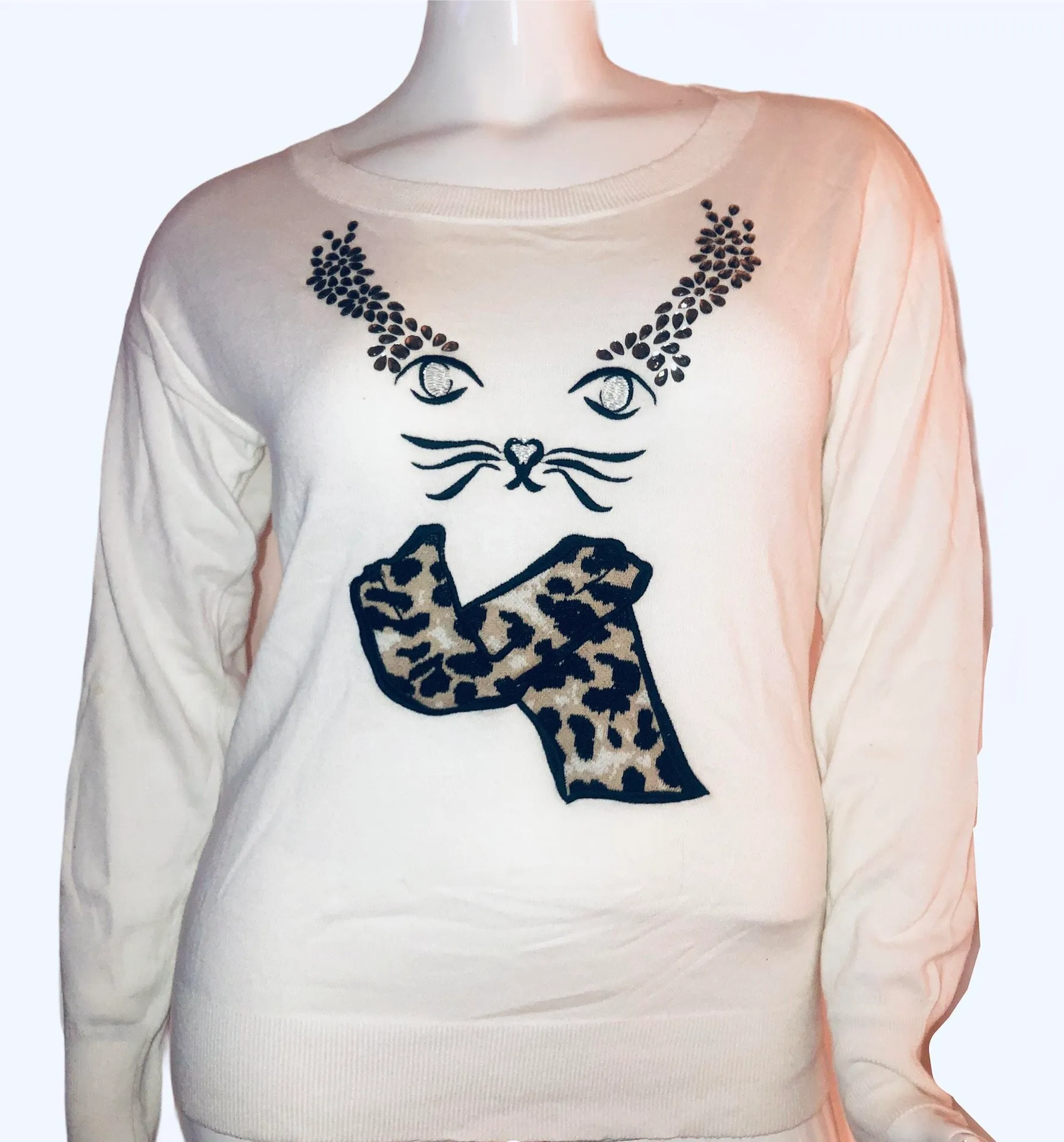 NY & Co Cat Face Sweater  - Image 3
