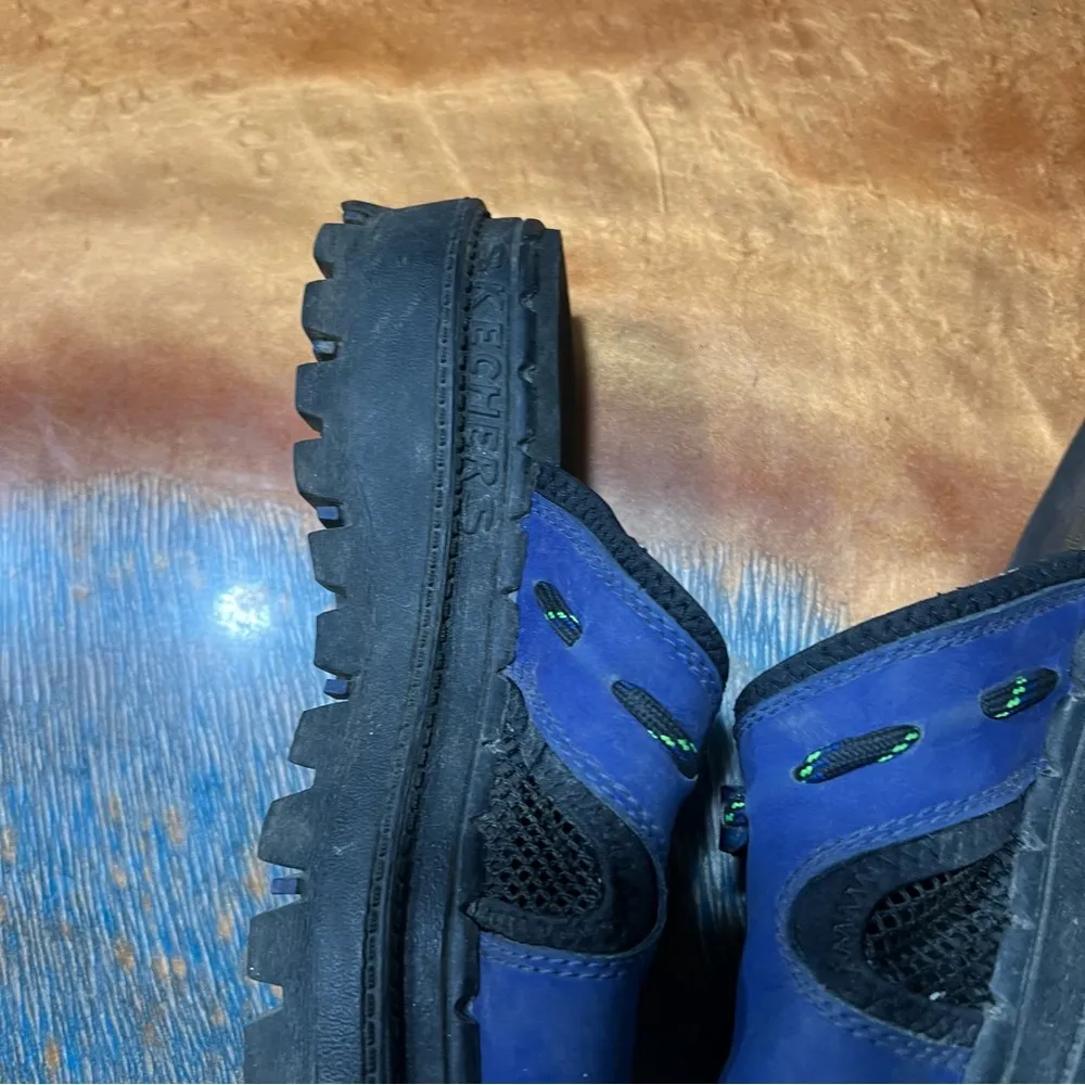 Skechers Jammers Sandals Sz 6 Blue Black Platform Slides Chunky 90s Y2K slides - Image 8