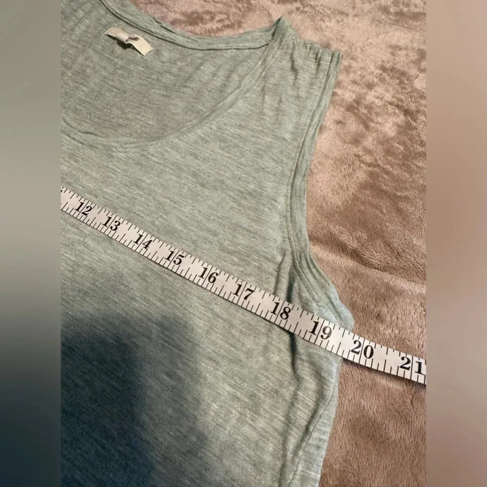 Madewell Tank Size Large Green Viscose Sleeveless - Image 5
