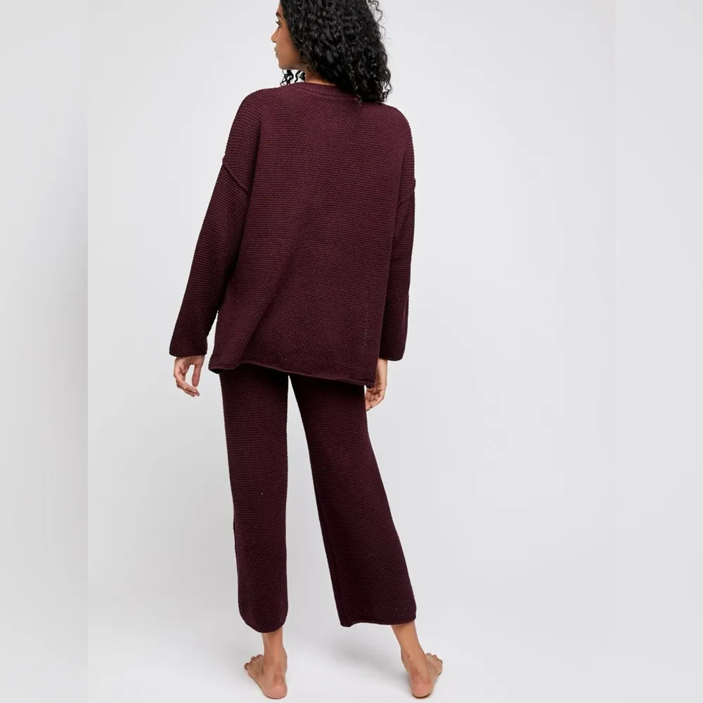 FREE PEOPLE Hailee Sweater Set in Plum S - Image 3