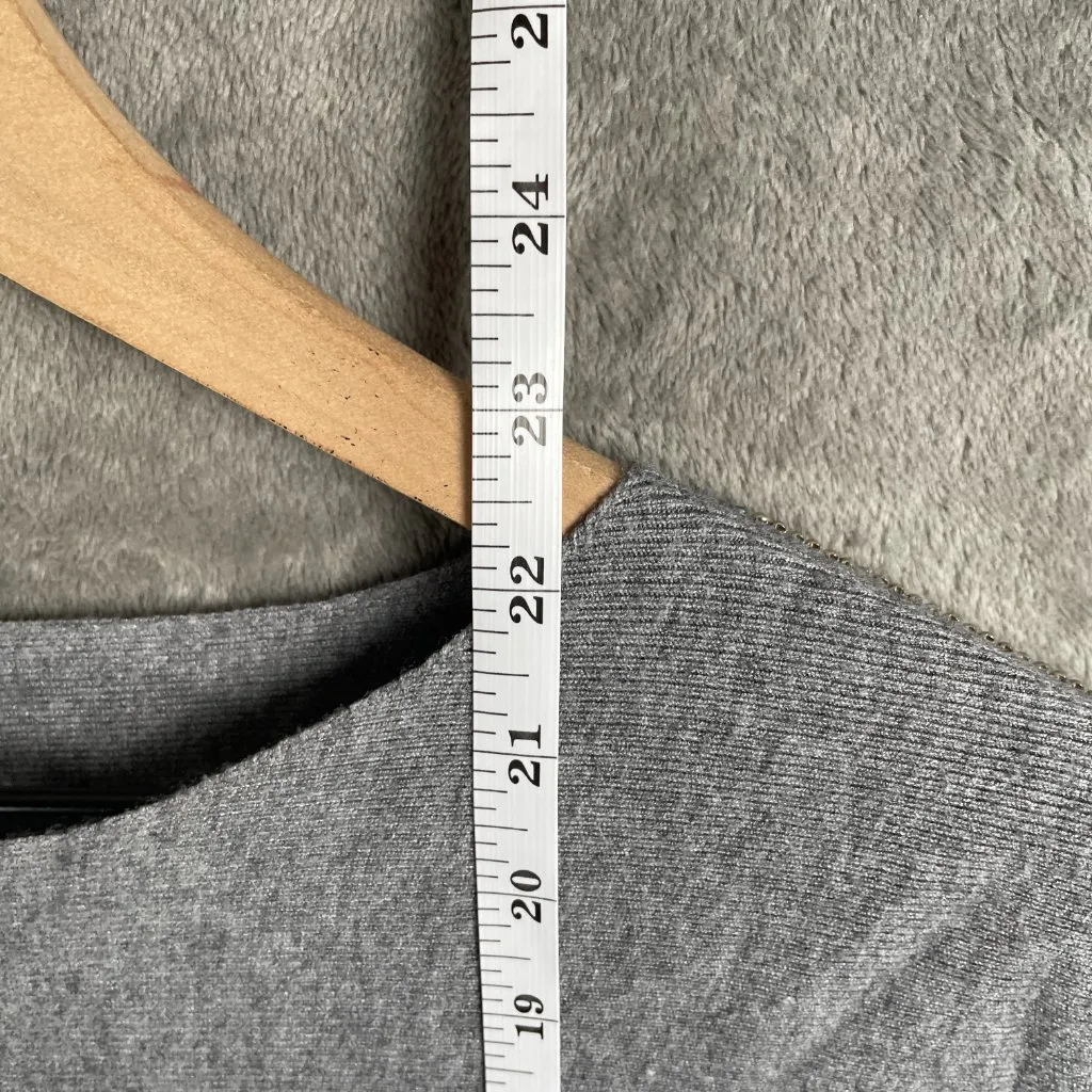 LIV Milano Gray Embellished Sleeve Sweater Women’s Small Long Sleeve Pullover Silver - Image 5