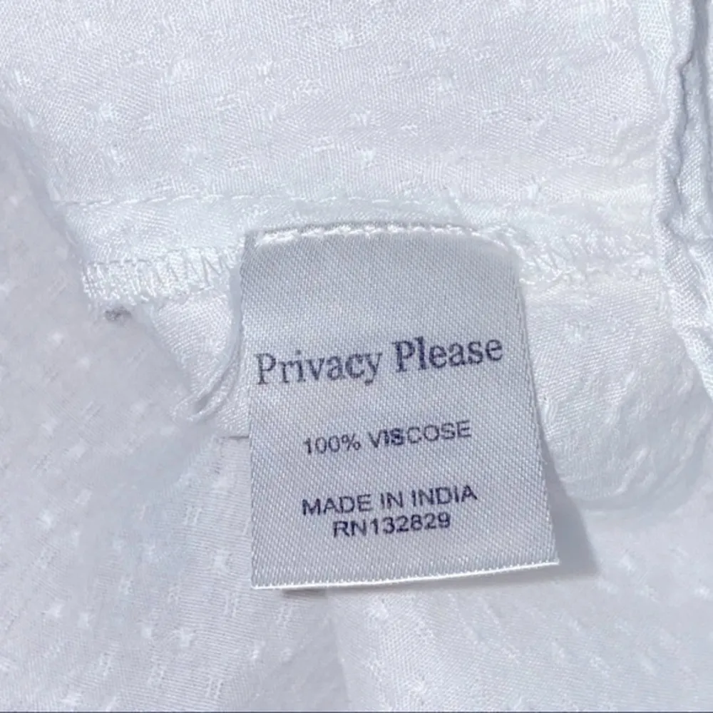 Privacy Please Size S Ivory Asay Short Sleeve Off The Shoulder Swiss Dot Top - Image 10