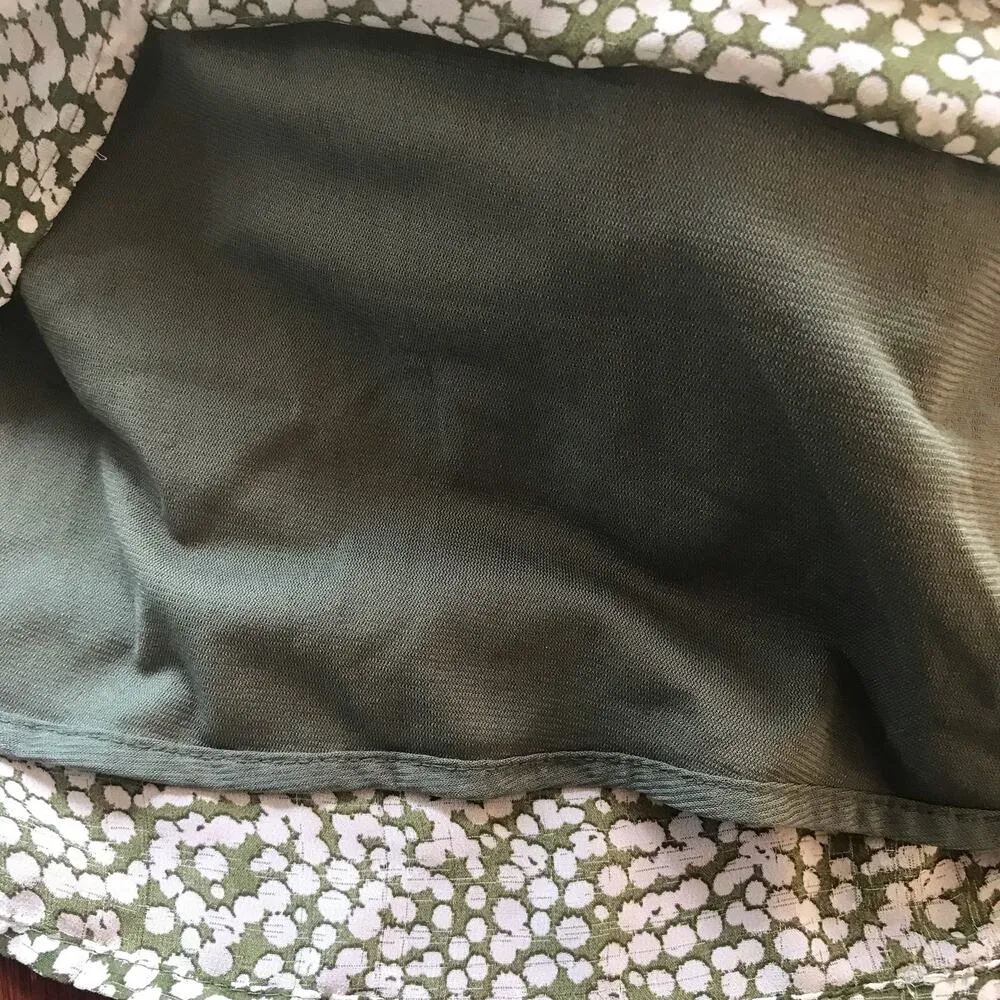 Old Navy Green White Dotted Sleeveless Blouse Tie Neck Tank Top Women’s Size S - Image 7