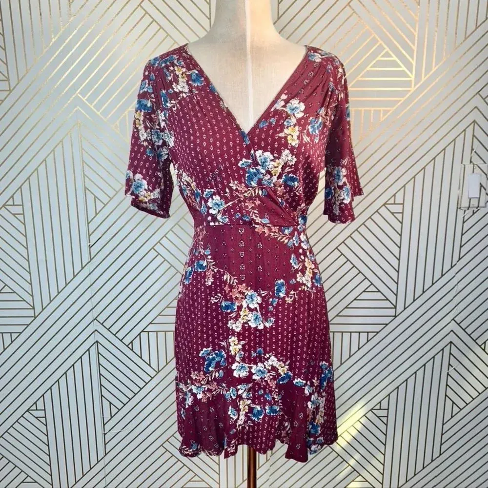 Band of Gypsies Samantha Floral‎ Cutout Dress - Image 3